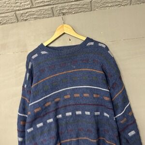 Vintage Kenneth Roberts Sweater Large Multicolored - Made In The USA